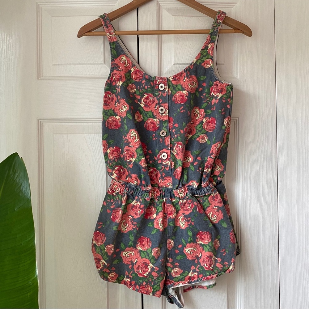 Topshop Moto floral romper